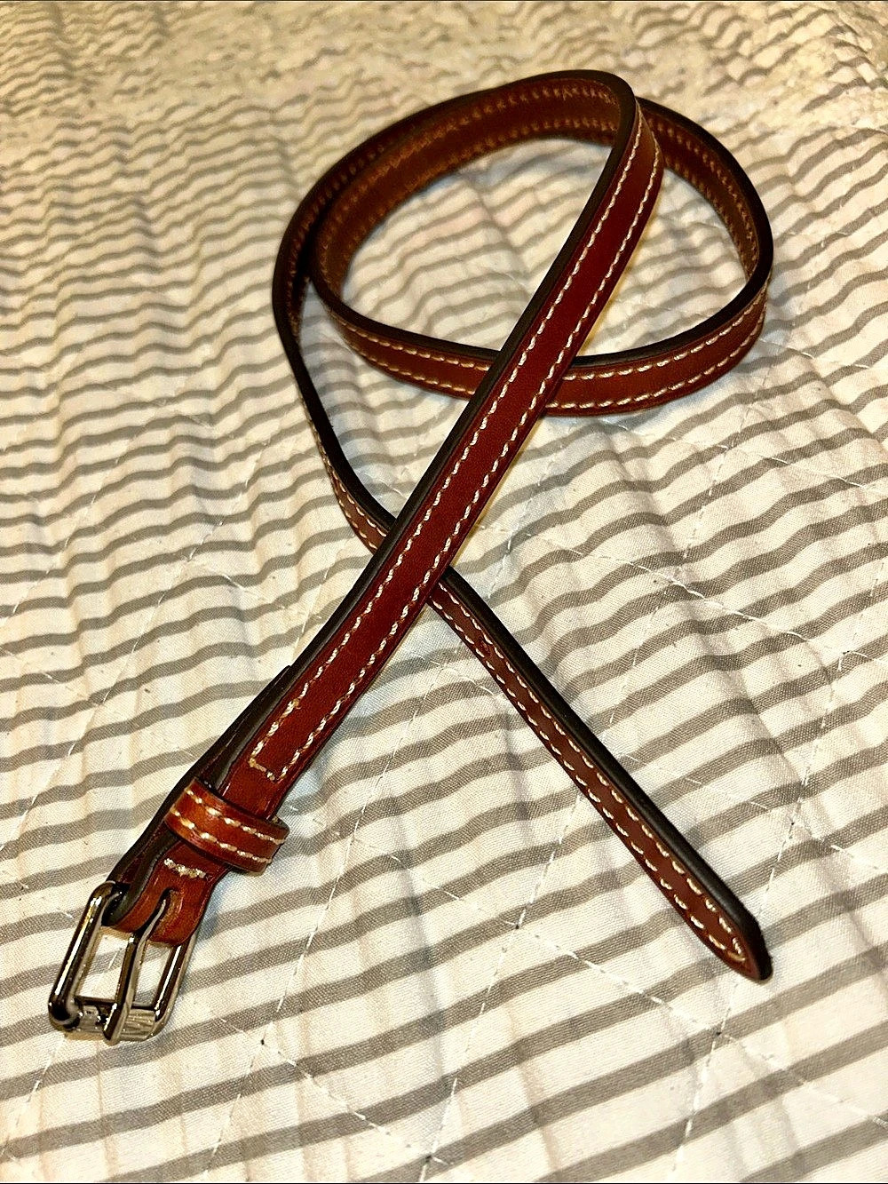 Dooney & Bourke Replacement Leather Strap Extender Chestnut Brown Gold Buckle